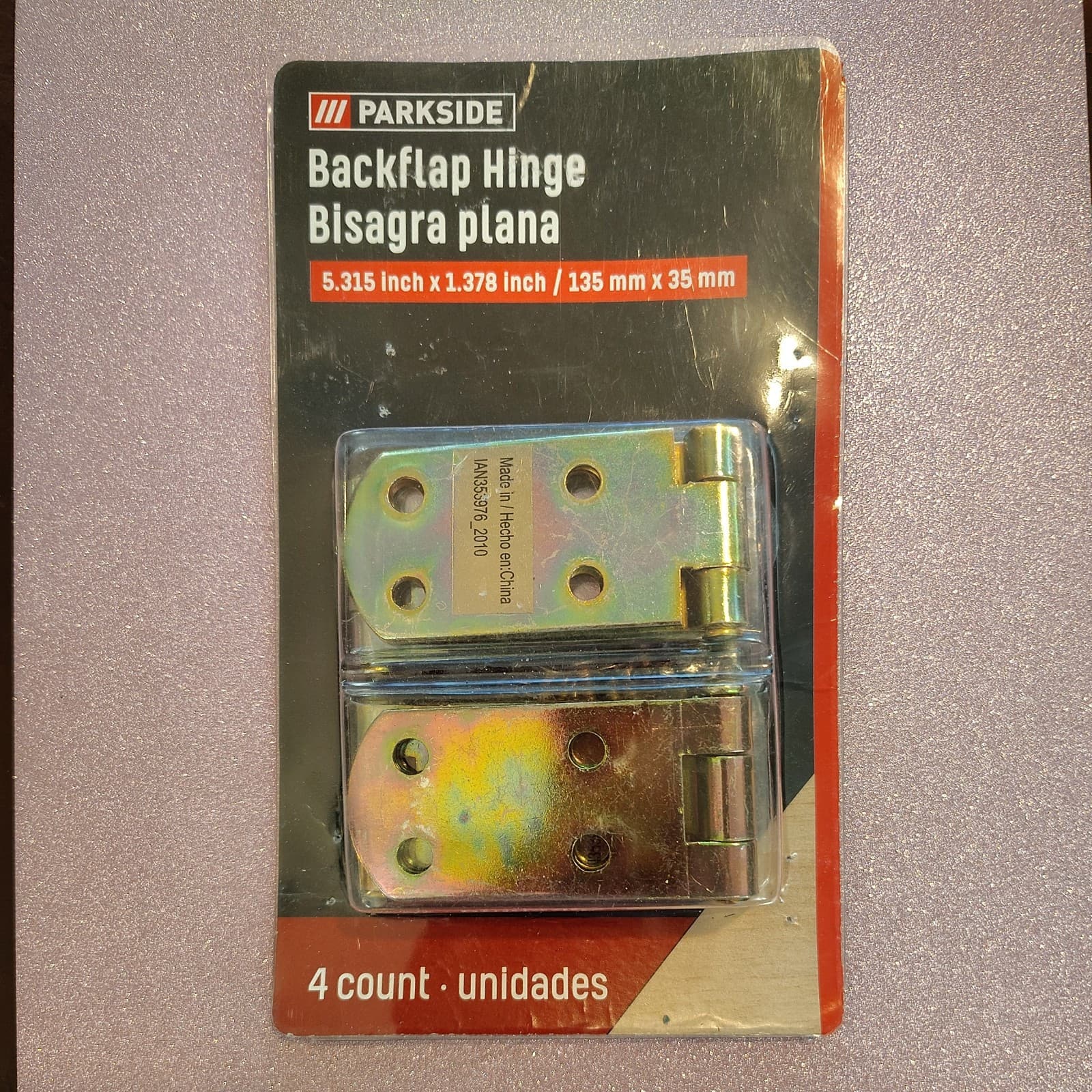 4Pcs 135x35 mm Hinges Hardware Face Mount Galvanized Steel F28