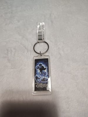 Disney Mickey Mouse Castle Background Electric Energy Blue Keychain Souvenir A+