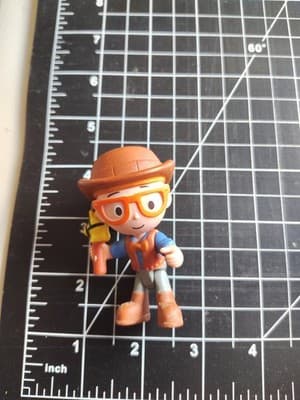 Blippi cowboy cake topper bendable action figure