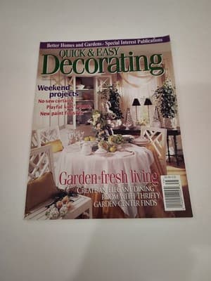 BETTER HOMES & GARDENS Magazine, 1997 Quick And Easy Decorating Weekend Projects