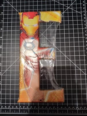 Open Road Brands Marvel Avengers Iron Man Metal Letter Initial E Wall Decor