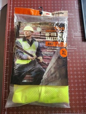 Walls XL (46-48) Hi -Vis ANSI-2 Mesh Safety Vest Reflective Yellow Hook Loop