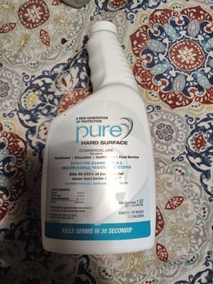 PURE Hard Surface Commercial line Against Bacteria, One 32 oz Bottle