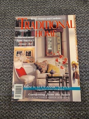TRADITIONAL HOME MAGAZINE September 1993 Harvest Menu From America's Premier