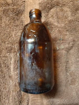 Vintage Anheuser Busch Stubby Beer Bottle Brown Amber Glass Collectible Embossd