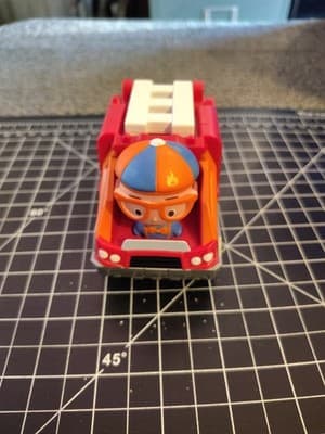 Blippi Mini Fire Truck Vehicle 2019 Kideo Jazwares Red with Ladder