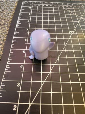 Disney Miniature Shark Figure Purple Smiling Cake Topper-Just Play 1.5" Tall