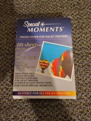 Photo Paper For Inkjet Printers Glossy 80 Sheets 4"x6" 10 Mil Heavyweight NEW