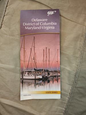 2012 Edition AAA Delaware D.C. Maryland-Virginia State Series Road Map~Box KT8