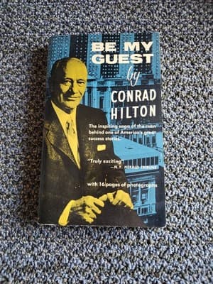 Be My Guest by Conrad Hilton 1957 Hotel Room Copy Illust First Paperback Edition