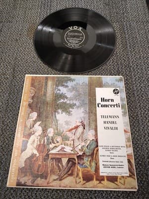 Horn Concerti Telmann Handel Vivaldi vinyl record Vox STDL 501 080 Tested Works