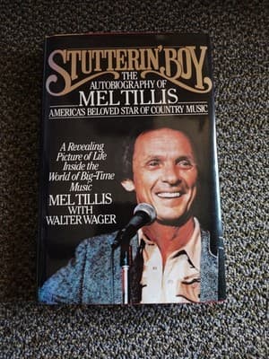 SIGNED Stutterin' Boy Autobiography of Mel Tillis 1984 Country Music HC/DJ