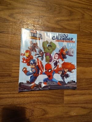 2020 Marvel Super Hero Adventures 12 Month Wall Calendar 10" X 20" LOWER PRICE