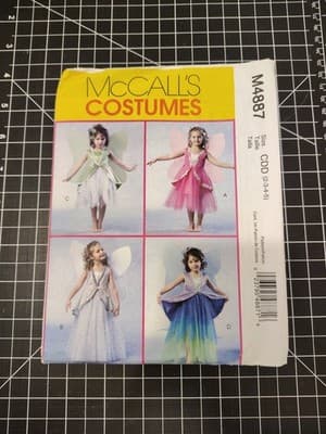 McCall's 4887 Girl's Fairy Costume With Wings Sewing Pattern Size 6-8 Uncut
