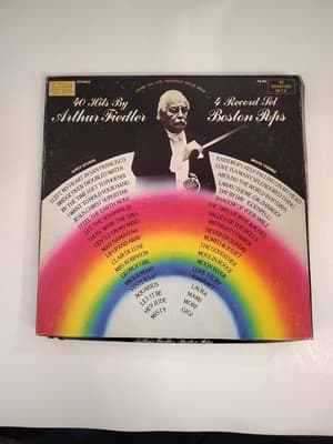40 Hits by Arthur Fiedler Boston Pops 4 Record Box Set Vinyl is VG++ to NM