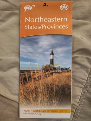 2016 AAA Northeastern States/Provinces State Highway Travel Road Map~Box VR