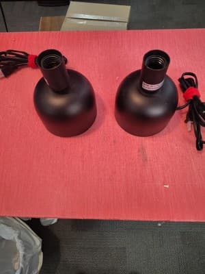 Sunbeam 30812594 Table Lamp X2 Matte Black 120VAC 40W Corded Electric.