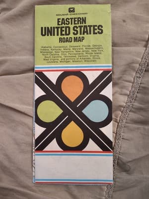 1980's Eastern United States Travel City/Street Road Map - Box Z3