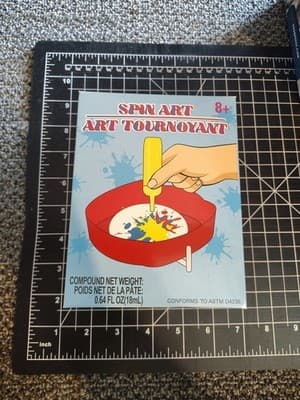 2 units!Spin Art Mini Kit - Art Spinner, 3 Color Paints & 8 Sheets Of Cards