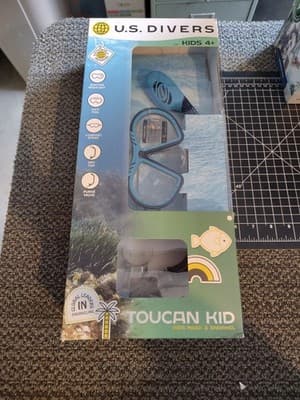 Toucan Jr Kids Boys 4+ Mask And Snorkeling Combo US Divers Blue