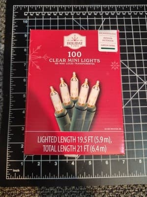 Holiday Time 100 Clear Incandescent Mini Lights