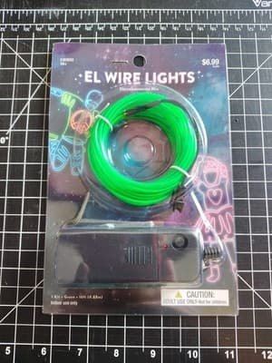 El Wire Lights, One Kit Green 16 Ft Long