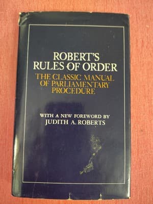 Robert's Rules of Order - Judith A. Roberts (1988, Hardcover, Dust Jacket)