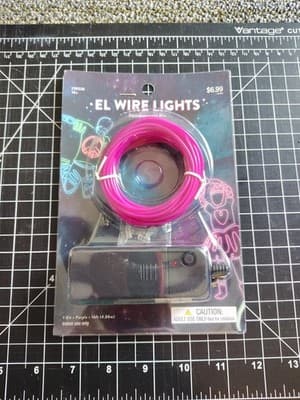El Wire Lights, One Kit Purple 16 Ft Long