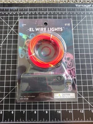 El Wire Lights, One Kit Red 16 Ft Long