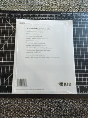 K12 Art Print Kit, BRAND NEW SEALED Teacher Resource - 12 Prints 08371