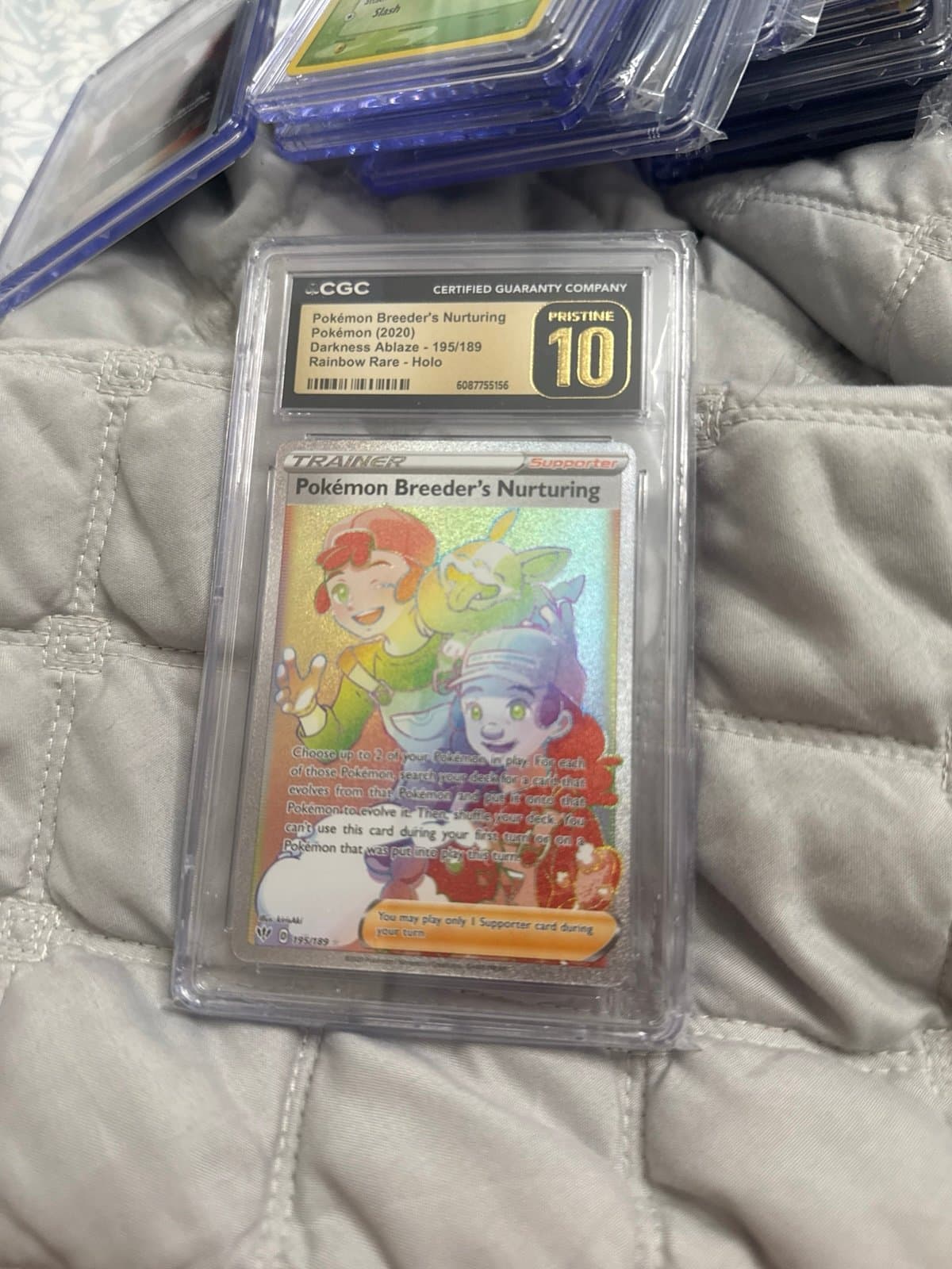 Pokemon Breeder’s Nurturing CGC PRISTINE 195/189 Darkness Ablaze