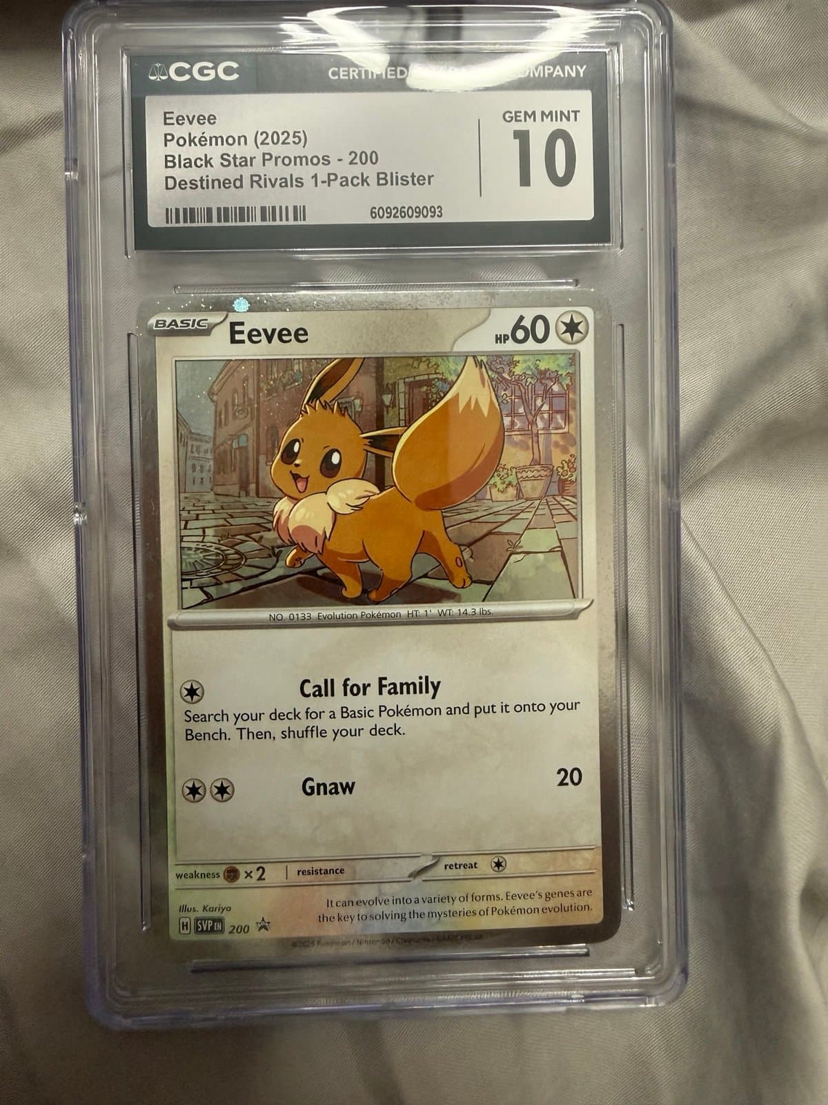 Eevee Black star promo #20 CGC 10 Destined Rivals 1-Pack Blister exclusive
