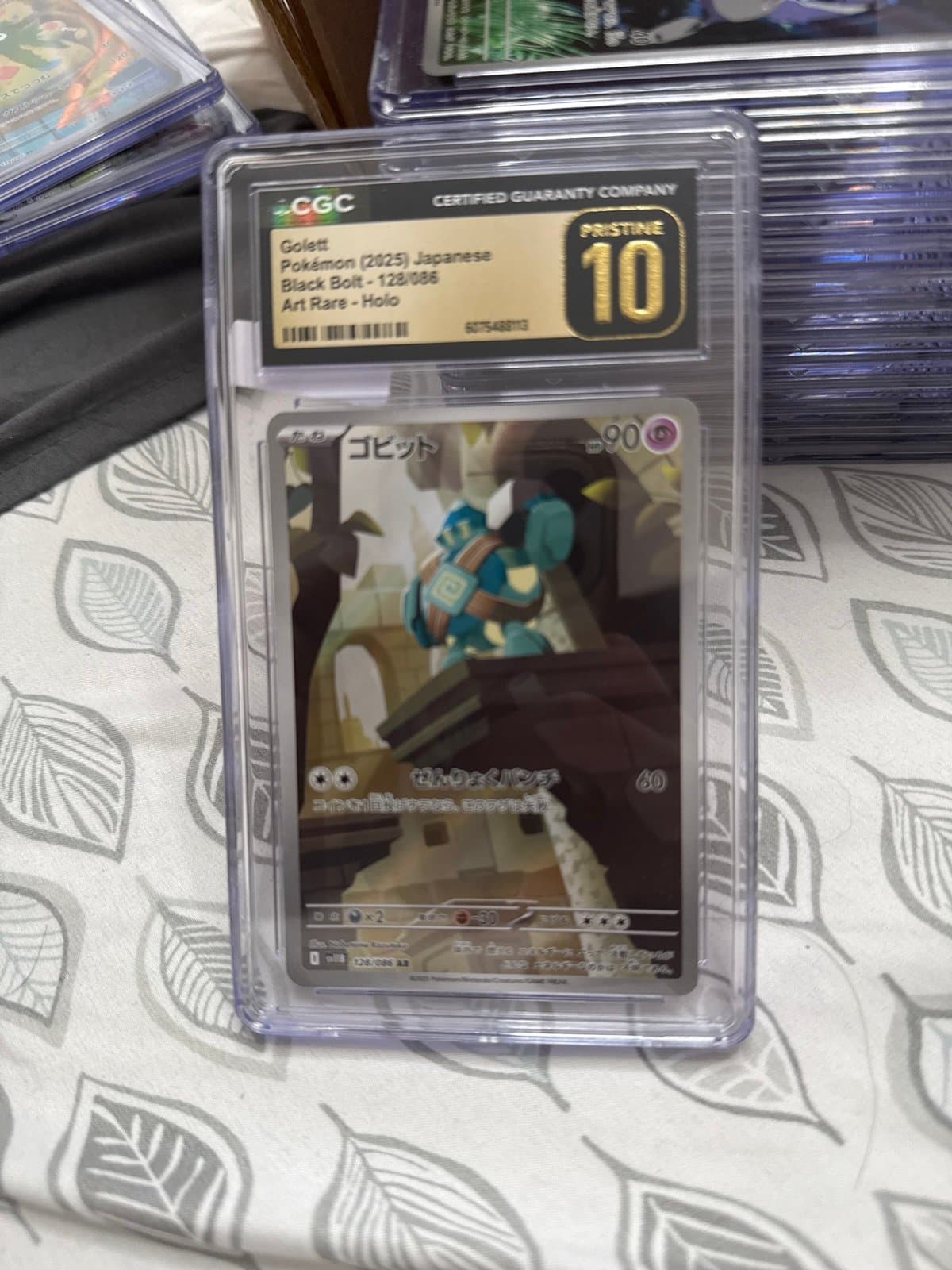 Golett CGC Pristine Black Bolt 128/086 Art Rare Pokemon