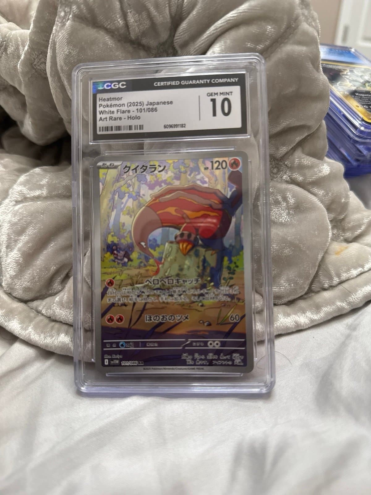Heatmor art rare cgc 10 white flare japanese Pokemon