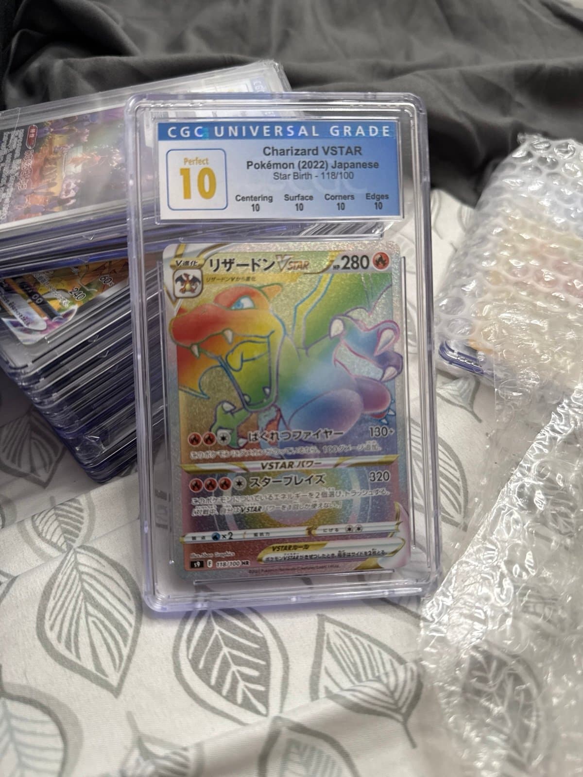 Charizard VSTAR CGC PERFECT Star Birth Rainbow Rare 118/100 low pop