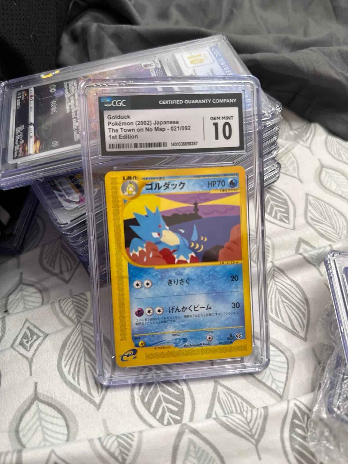 Golduck CGC 10 The Town On No Map 1st Edition Japanese Gem Mint Pokemon