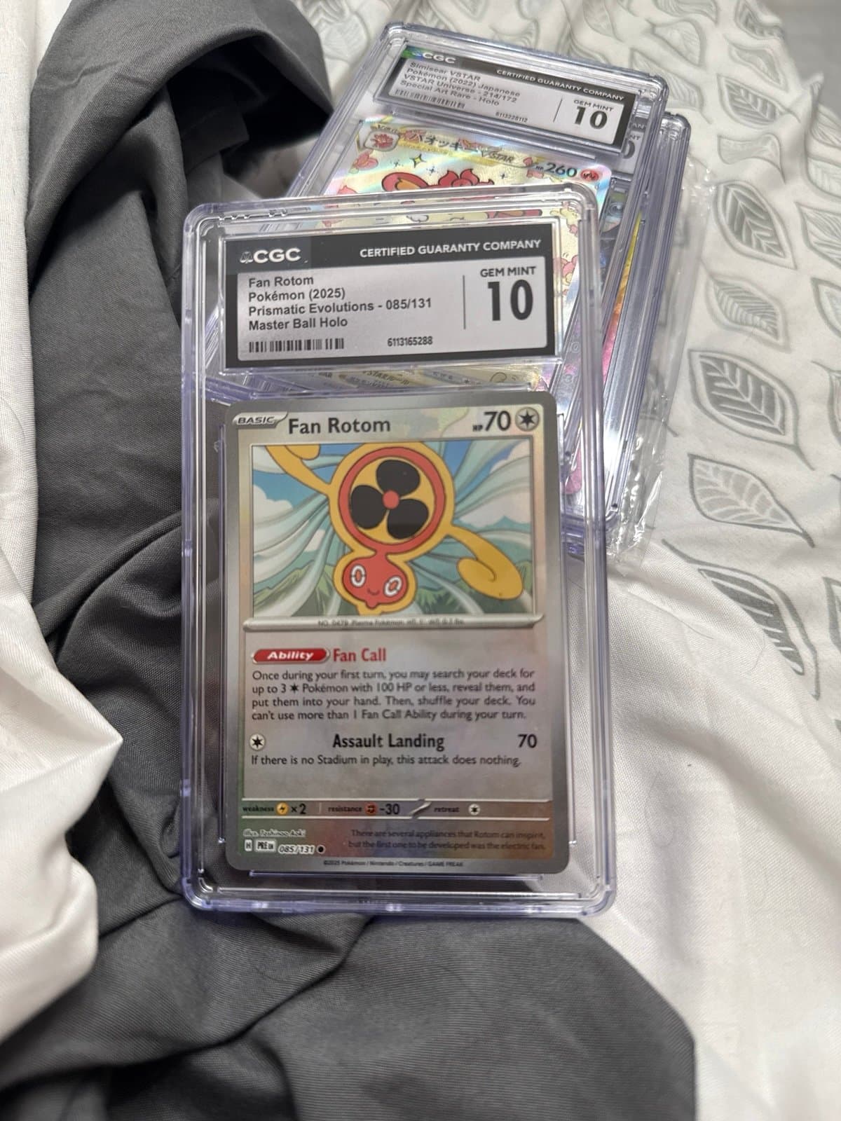 Fan Rotom Masterball CGC 10 085/131 Prismatic Evolutions Holo Pokemon