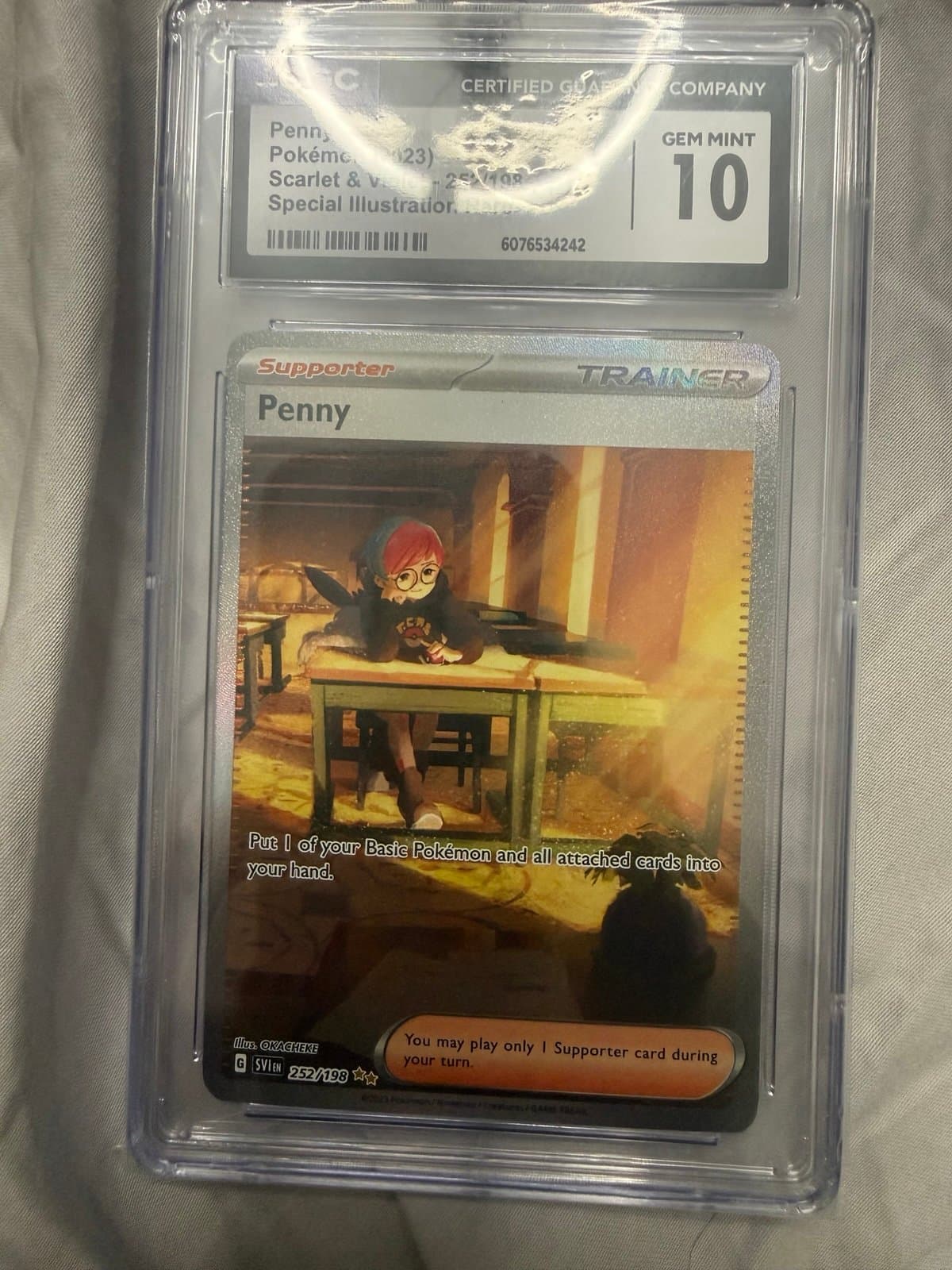 Penny SIR Special Illustration Rare CGC 10 Pokemon Scarlet Violet Base Set