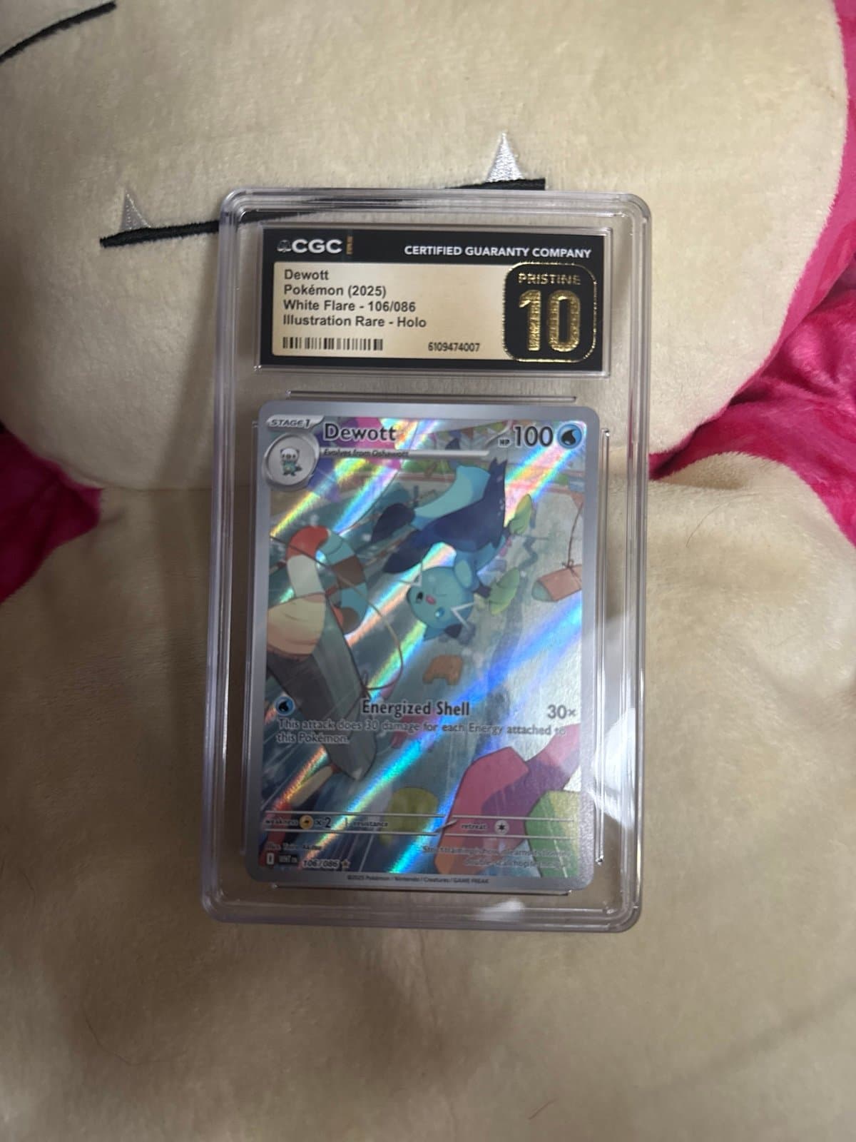 Dewott CGC PRISTINE Pop 2 Pokemon White Flare Illustration Rare 106/086