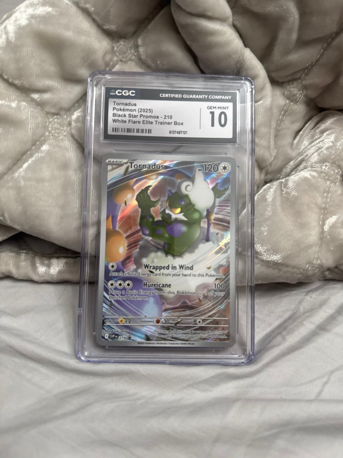 Tornadus ETB exclusive CGC 10 White Flare Black star promo Pokemon 210