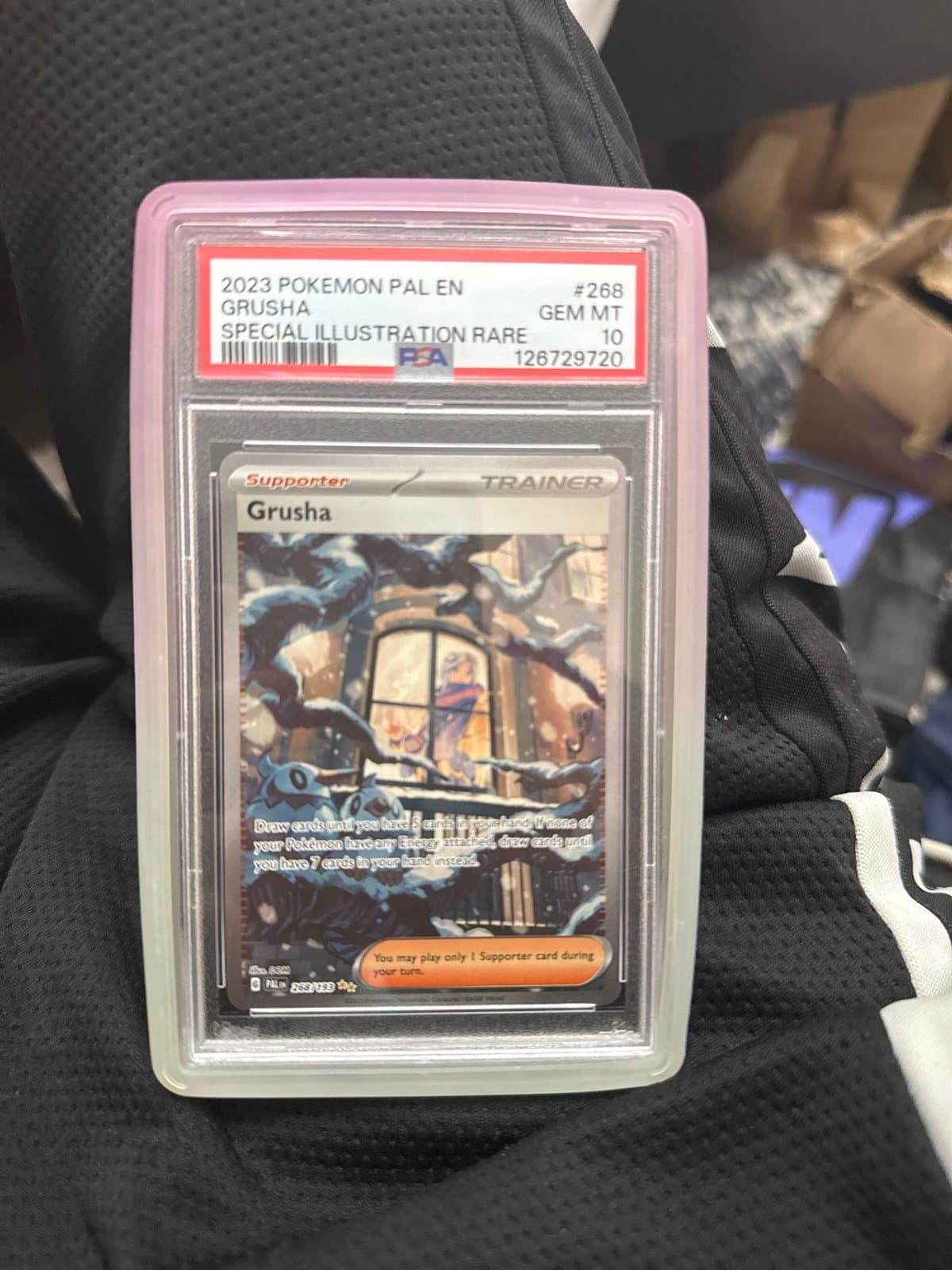Grusha PSA 10 Paldea Evolved #268 Pokemon Special Illustration Rare SIR w/ guard