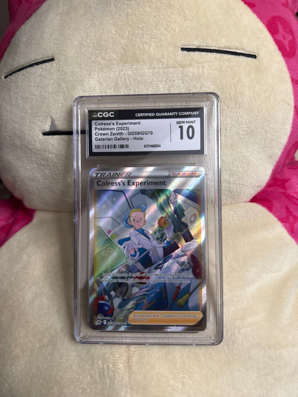 Colress’s Experiment CGC 10 Crown Zenith GG59/GG70 Trainer
