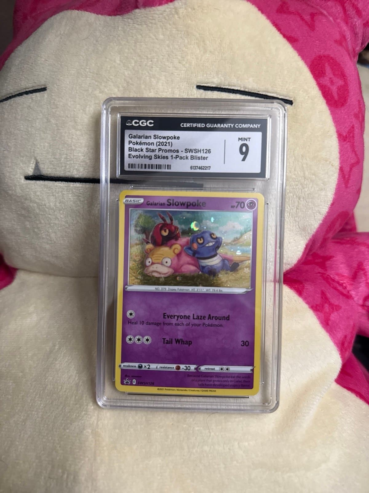 Galarian Slowpoke CGC 9 Promo Evolving Skies SWSH126 Pokemon