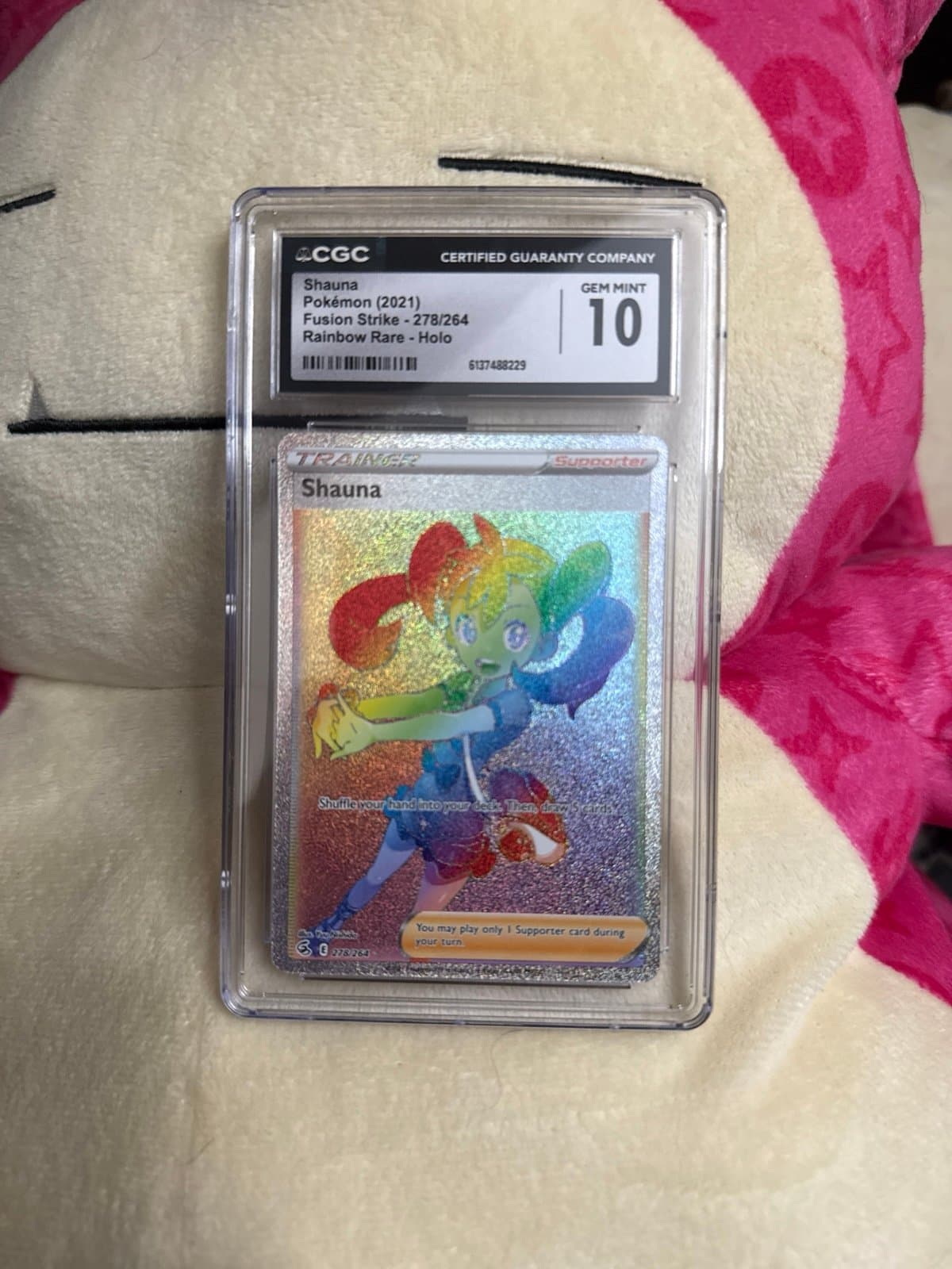 Shauna CGC 10 Rainbow Rare Fusion Strike 278/264 Pokemon