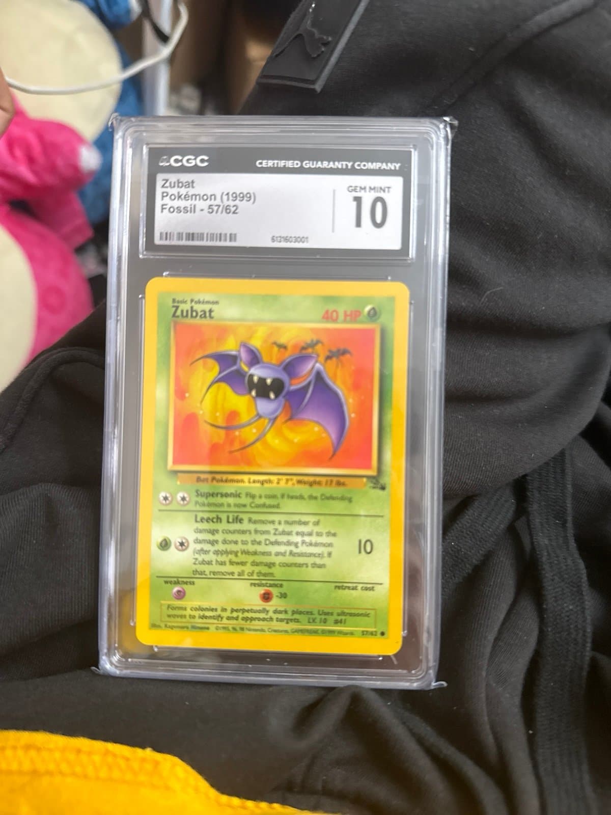 Zubat CGC 10 Fossil 57/62 1999 Pokemon