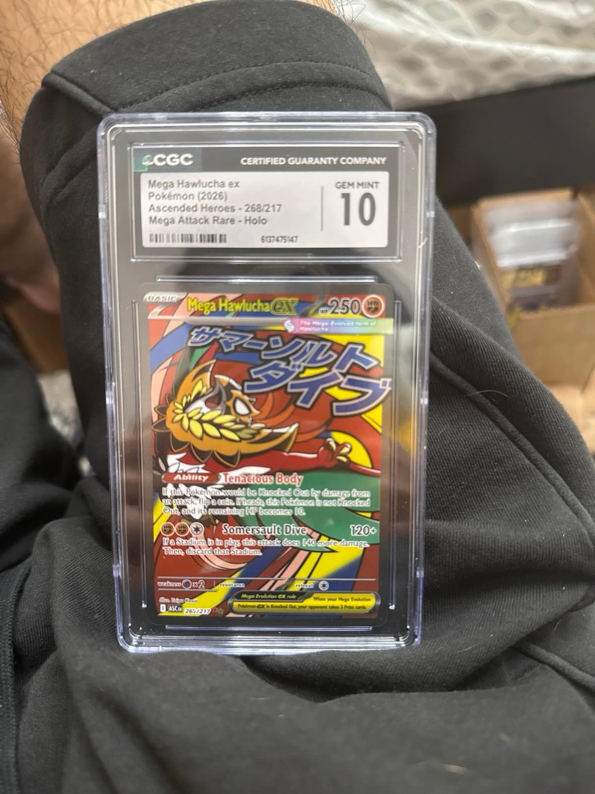 Mega Hawalucha CGC 10 Ascended Heroes Mega Attack Rare 268/217 Pokemon