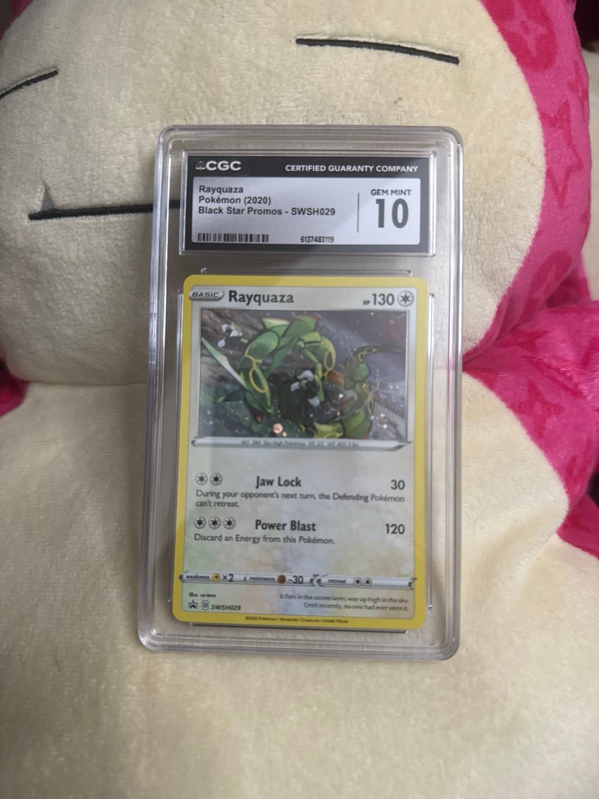 Rayquaza CGC 10 SWSH029 Black Star Promo Sword Shield Pokemon
