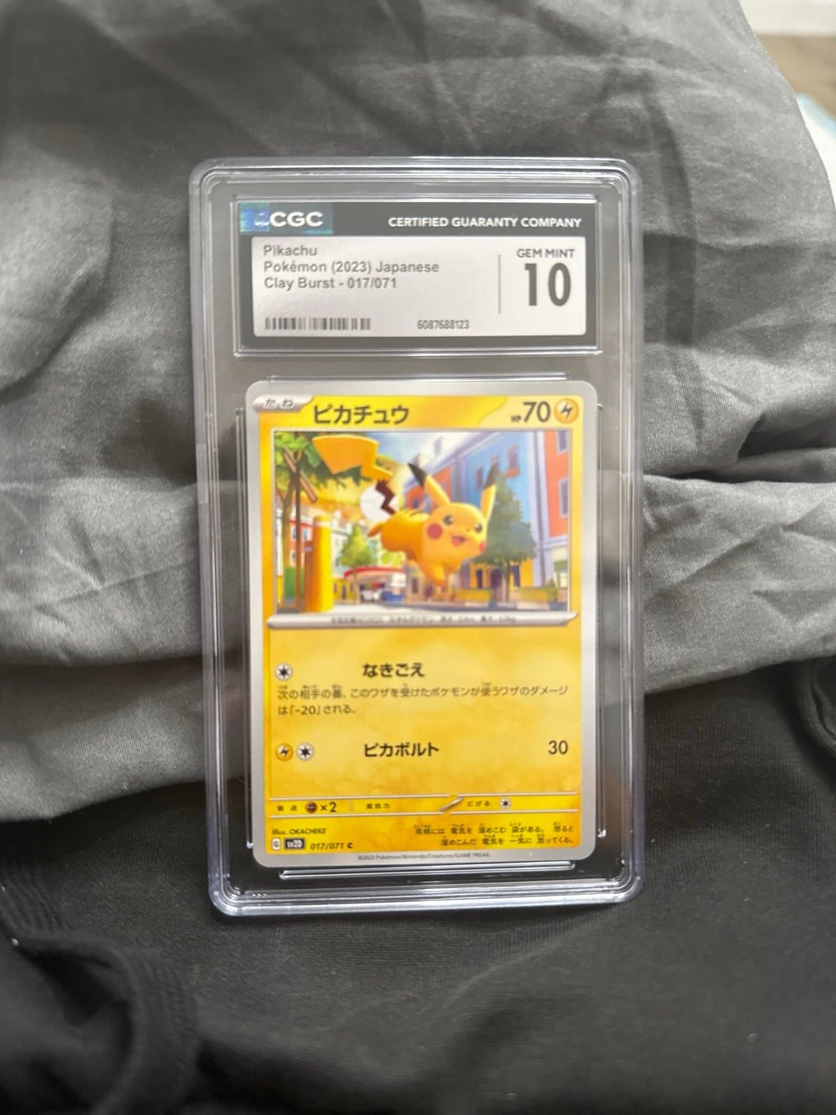 Pikachu CGC 10 Clay Burst 017/071 Pokemon
