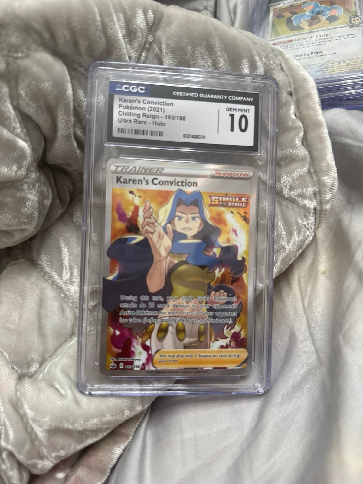 Karen’s Conviction CGC 10 Chilling Reign Ultra Rare Pokemon