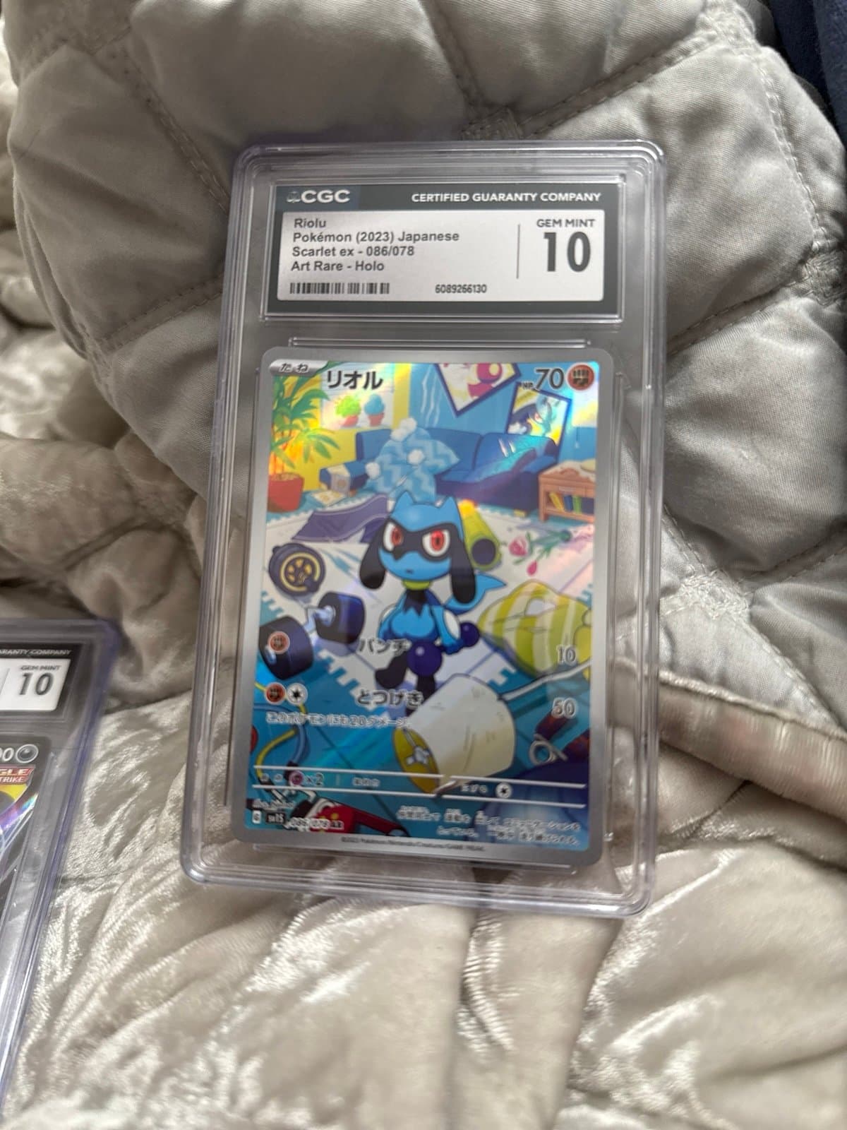 Riolu CGC 10 Scarlet ex art rare Japanese 086/078 Pokemon